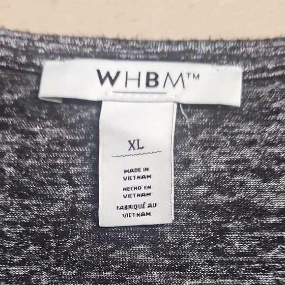 White House Black Market Silver Short Sleeve Top - Picture 2 of 6